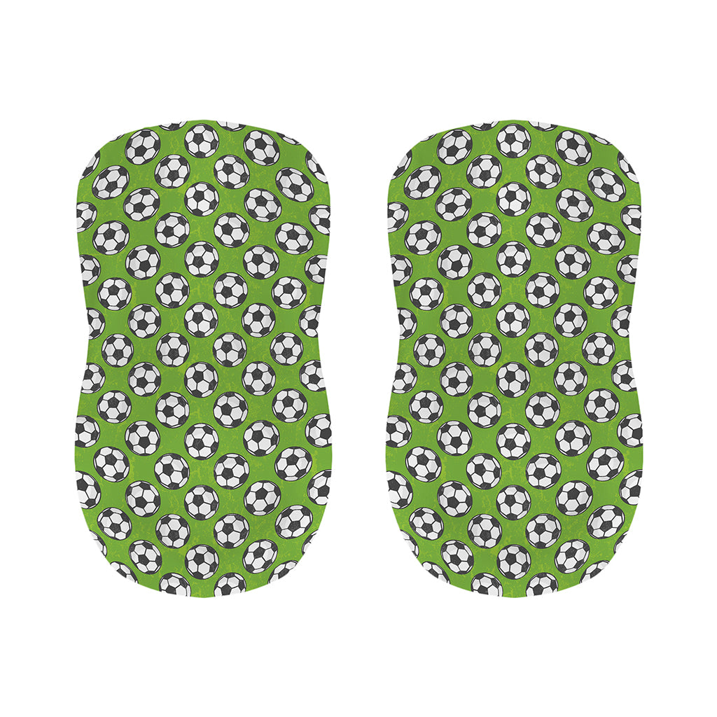 Green Soccer Ball Pattern Print Bar Stool Covers