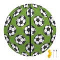 Green Soccer Ball Pattern Print Basketball