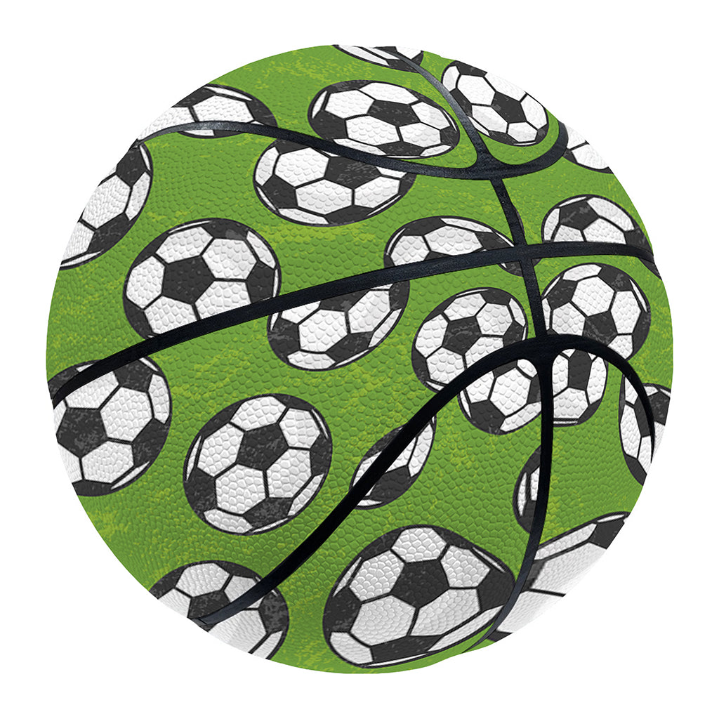 Green Soccer Ball Pattern Print Basketball