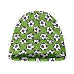 Green Soccer Ball Pattern Print Beanie
