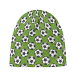 Green Soccer Ball Pattern Print Beanie