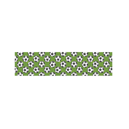 Green Soccer Ball Pattern Print Bed Runner