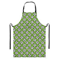 Green Soccer Ball Pattern Print Bib Apron With Pocket