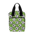 Green Soccer Ball Pattern Print Bible Tote Bag