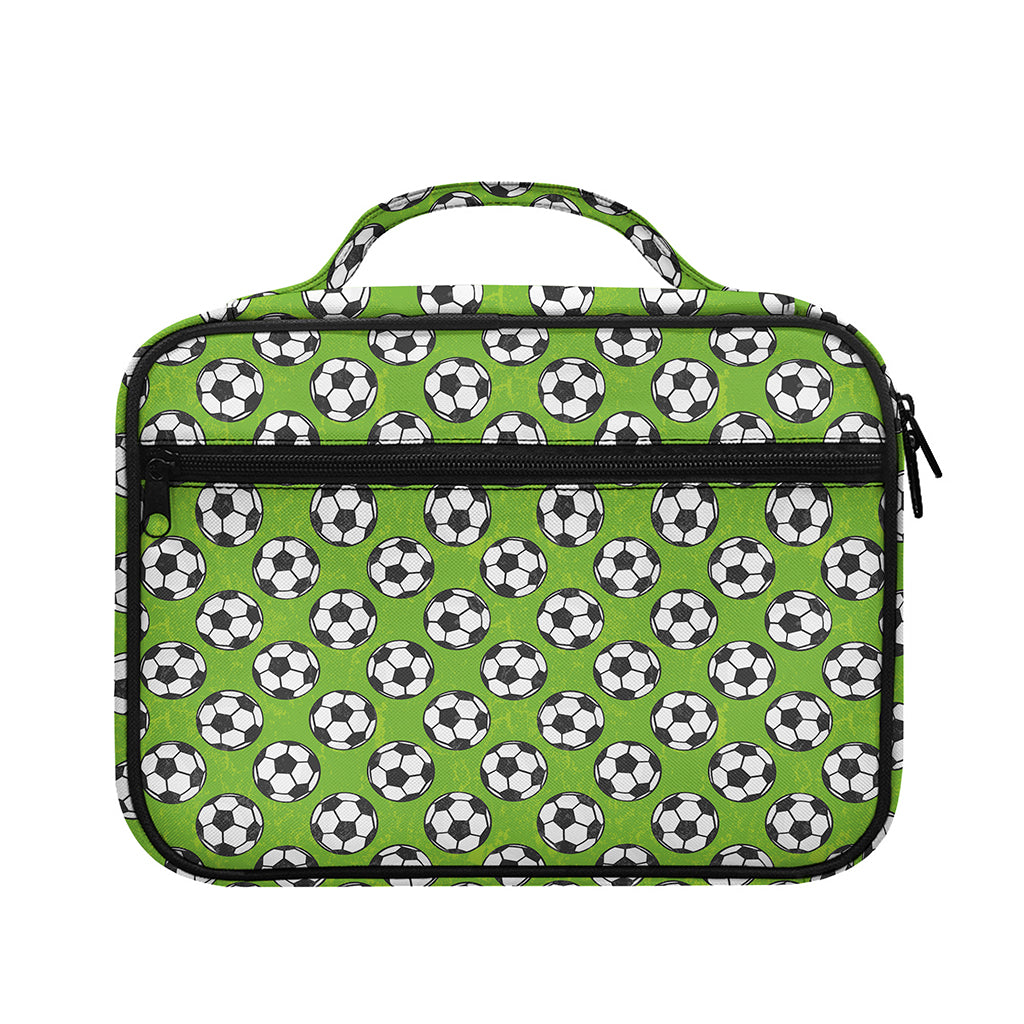 Green Soccer Ball Pattern Print Briefcase Bible Bag