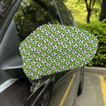 Green Soccer Ball Pattern Print Car Side Mirror Covers