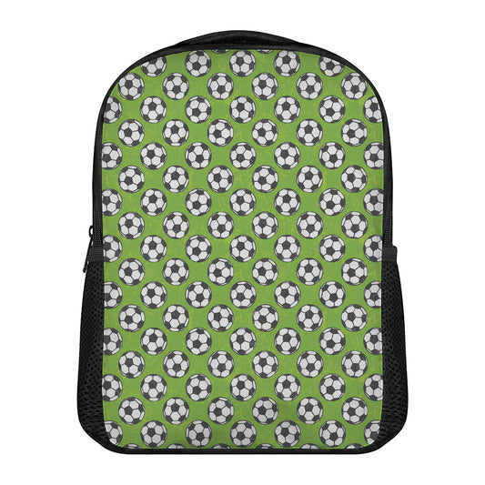 Green Soccer Ball Pattern Print Casual Backpack