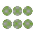 Green Soccer Ball Pattern Print Coaster Set