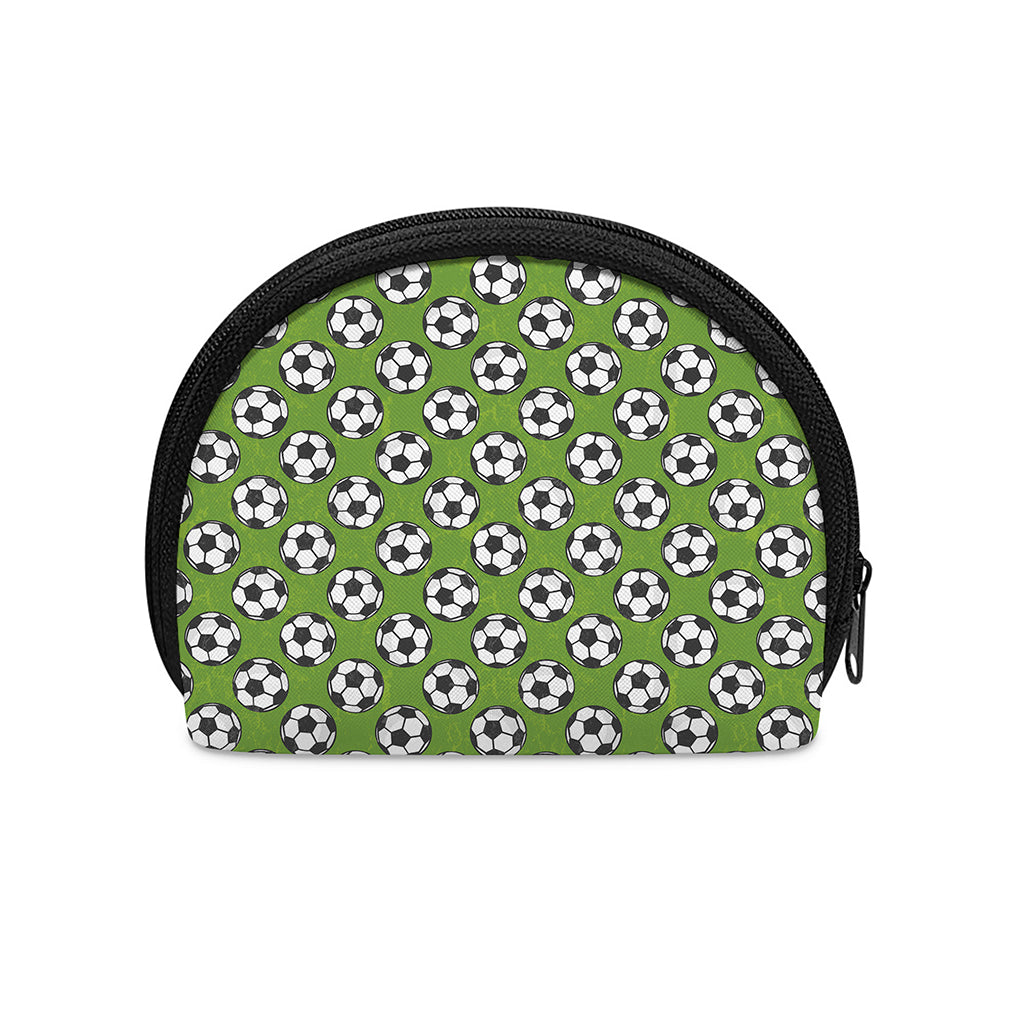 Green Soccer Ball Pattern Print Coin Purse