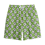 Green Soccer Ball Pattern Print Cotton Shorts