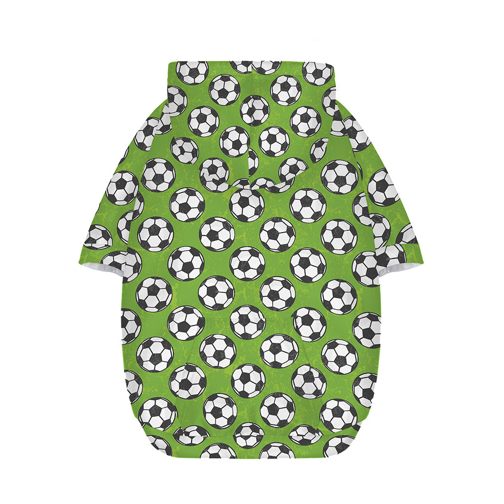 Green Soccer Ball Pattern Print Dog Zip Up Hoodie
