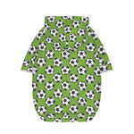 Green Soccer Ball Pattern Print Dog Zip Up Hoodie