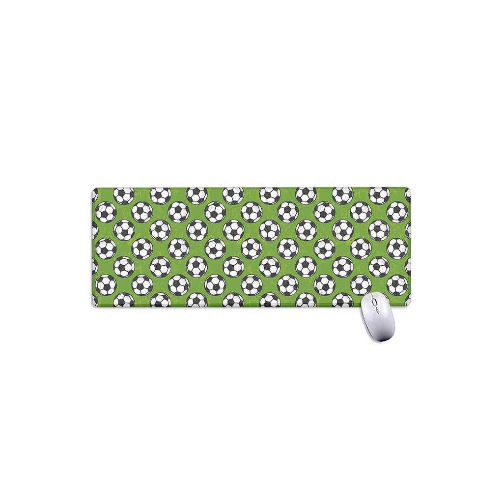 Green Soccer Ball Pattern Print Extended Mouse Pad