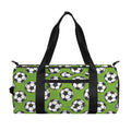 Green Soccer Ball Pattern Print Gym Bag
