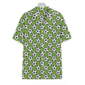 Green Soccer Ball Pattern Print Hawaiian Shirt
