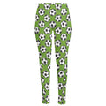 Green Soccer Ball Pattern Print High-Waisted Pocket Leggings