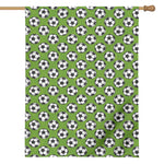 Green Soccer Ball Pattern Print House Flag