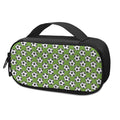 Green Soccer Ball Pattern Print Portable Cooler Travel Case