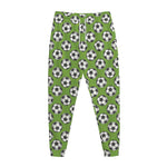 Green Soccer Ball Pattern Print Jogger Pants