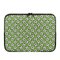 Green Soccer Ball Pattern Print Laptop Sleeve