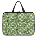 Green Soccer Ball Pattern Print Laptop Sleeve With Handle