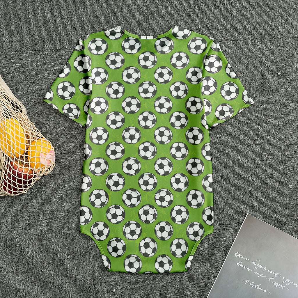 Green Soccer Ball Pattern Print Men's Bodysuit