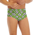 Green Soccer Ball Pattern Print Men's Briefs