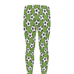Green Soccer Ball Pattern Print Men's leggings