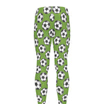 Green Soccer Ball Pattern Print Men's leggings