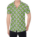 Green Soccer Ball Pattern Print Men's Shirt