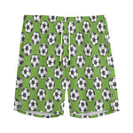 Green Soccer Ball Pattern Print Men's Sports Shorts