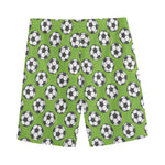 Green Soccer Ball Pattern Print Men's Sports Shorts