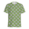 Green Soccer Ball Pattern Print Men's Athletic T-Shirt