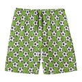Green Soccer Ball Pattern Print Men's Swim Trunks