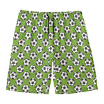 Green Soccer Ball Pattern Print Men's Swim Trunks