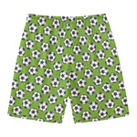 Green Soccer Ball Pattern Print Men's Swim Trunks