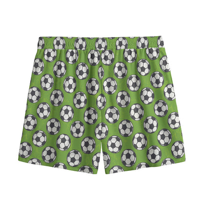 Green Soccer Ball Pattern Print Mesh Shorts