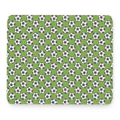 Green Soccer Ball Pattern Print Mouse Pad