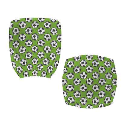 Green Soccer Ball Pattern Print Office Chair Cover