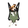 Green Soccer Ball Pattern Print Pet Carrier Backpack
