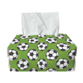 Green Soccer Ball Pattern Print Rectangle Tissue Box Cover