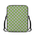 Green Soccer Ball Pattern Print Rectangular Crossbody Bag
