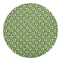 Green Soccer Ball Pattern Print Round Blanket