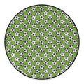 Green Soccer Ball Pattern Print Round Floor Mat