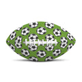 Green Soccer Ball Pattern Print Rugby Ball