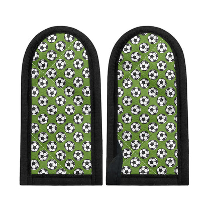 Green Soccer Ball Pattern Print Skillet Handle Cover