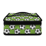 Green Soccer Ball Pattern Print Small Lunch Bag