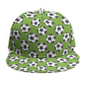 Green Soccer Ball Pattern Print Snapback Cap