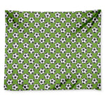 Green Soccer Ball Pattern Print Tapestry