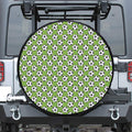 Green Soccer Ball Pattern Print Tire Cover